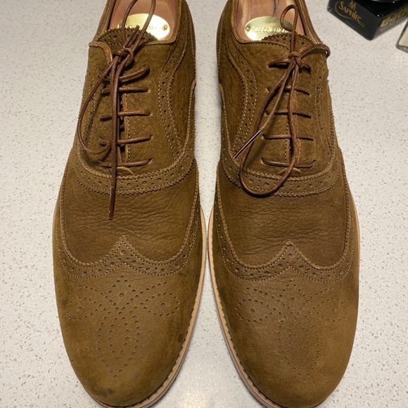 LOUIS VUITTON LV Men's Shoes derby Brown Suede UK 9 - Picture 2 of 11